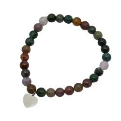 Bransoletka Agat Indyjski [serce] - MF39341-XP1